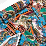 Tissu viscose Donatella Multico-orange