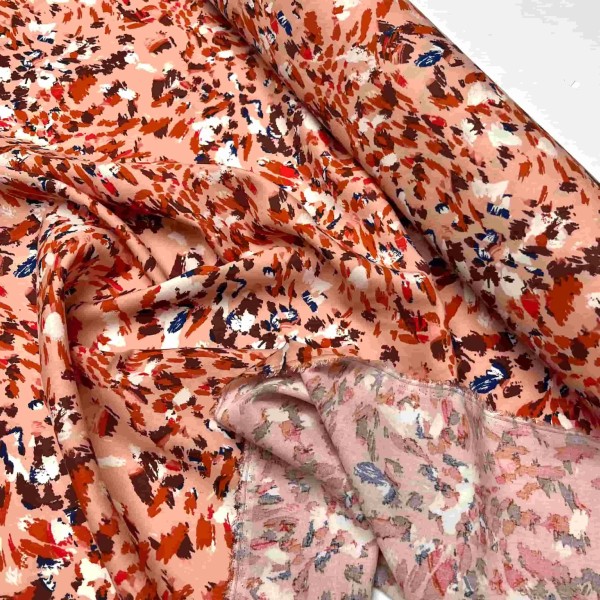 Tissu viscose Pinceau terracotta Tissu viscose Pinceau terracotta