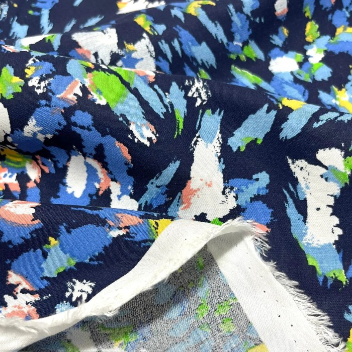 Tissu viscose Pinceau marine Tissu viscose Pinceau marine