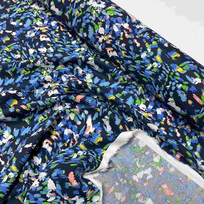 Tissu viscose Pinceau marine Tissu viscose Pinceau marine