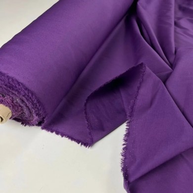 Tissu popeline de coton violet uni Tissu popeline de coton violet uni