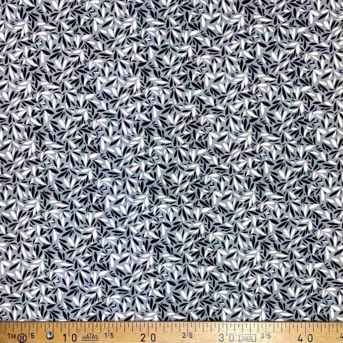 Tissu viscose Pétales gris
