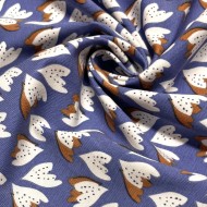 Tissu jersey coton élasthanne Ziggy lavande