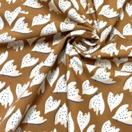 Tissu jersey coton élasthanne Ziggy caramel Tissu jersey coton élasthanne Ziggy caramel