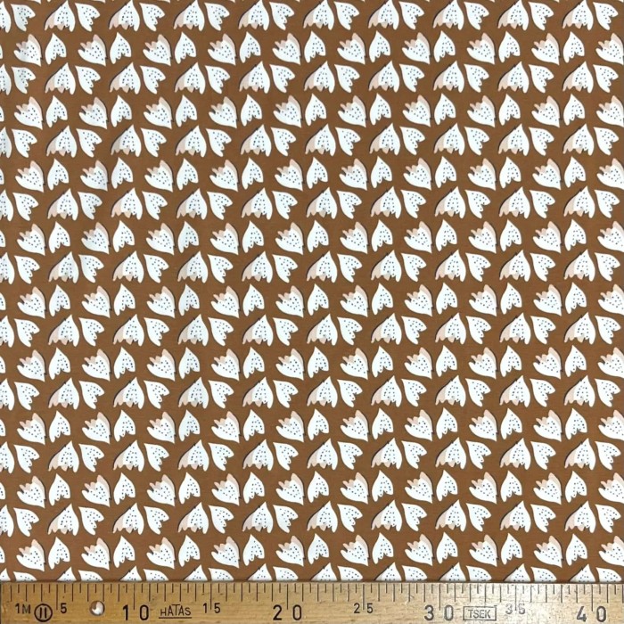 Tissu jersey coton élasthanne Ziggy caramel Tissu jersey coton élasthanne Ziggy caramel