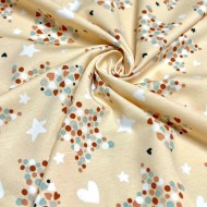 Tissu jersey coton élasthanne Elekso / blé vintages Tissu jersey coton élasthanne Elekso / blé vintages