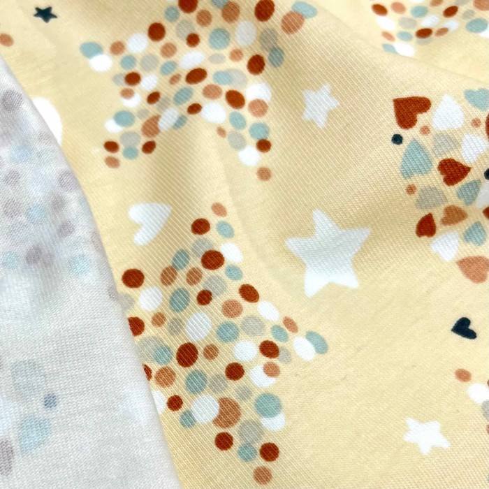 Tissu jersey coton élasthanne Elekso / blé vintages Tissu jersey coton élasthanne Elekso / blé vintages