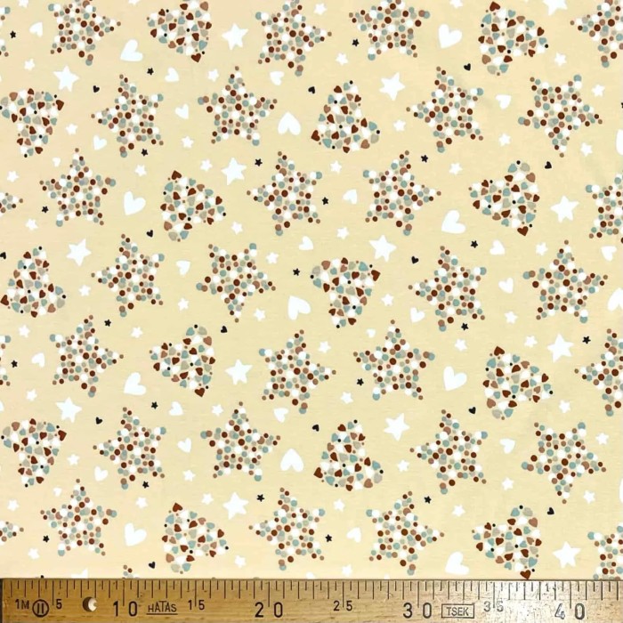 Tissu jersey coton élasthanne Elekso / blé vintages Tissu jersey coton élasthanne Elekso / blé vintages