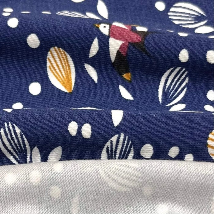 Tissu jersey coton élasthanne Jolhiro bleu marine Tissu jersey coton élasthanne Jolhiro bleu marine