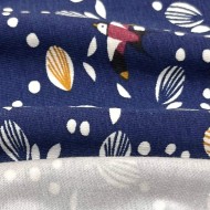 Tissu jersey coton élasthanne Jolhiro bleu marine Tissu jersey coton élasthanne Jolhiro bleu marine