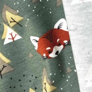 Tissu jersey coton élasthanne Renard vert kaki