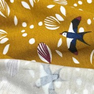Tissu jersey coton élasthanne Jolhiro moutarde