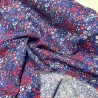 Tissu viscose Liberty bleu, rouge