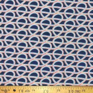 Tissu viscose Arc en ciel bleu