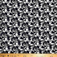 Tissu viscose Prado noir blanc Tissu viscose Prado noir blanc
