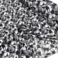 Tissu viscose Prado noir blanc Tissu viscose Prado noir blanc