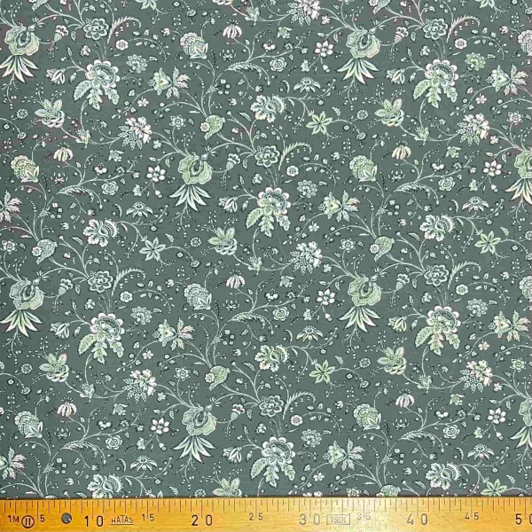 Tissu viscose Sari vert kaki