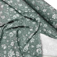 Tissu viscose Sari vert kaki