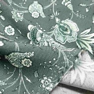 Tissu viscose Sari vert kaki