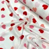 Tissu viscose Galant coeur rouge