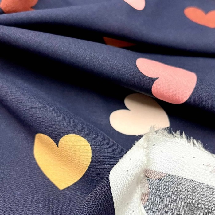 Tissu viscose Galant bleu Marine