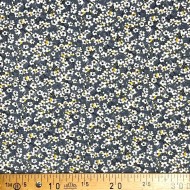 Tissu viscose petite fleurs gris