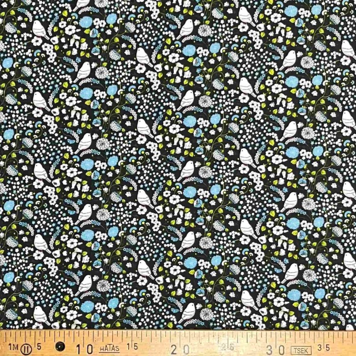 Tissu viscose Piaf noir Tissu viscose Piaf noir