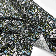 Tissu viscose Piaf noir Tissu viscose Piaf noir