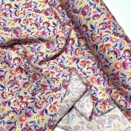 Tissu viscose India purple multi couleurs