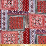 Tissu viscose Bandana rouge