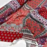 Tissu viscose Bandana rouge