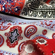 Tissu viscose Bandana rouge