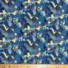 Tissu viscose Japan bleu