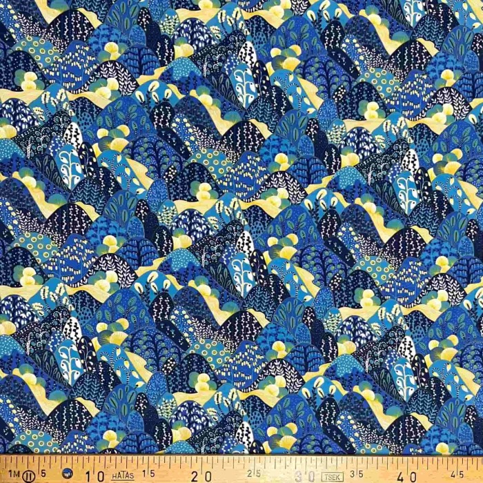 Tissu viscose Japan bleu