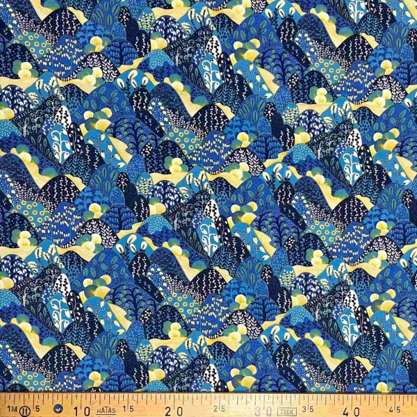 Tissu viscose Japan bleu Tissu viscose Japan bleu