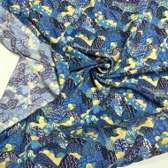 Tissu viscose Japan bleu