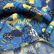 Tissu viscose Japan bleu