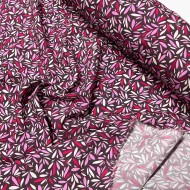 Tissu viscose Pétales pink violet rose
