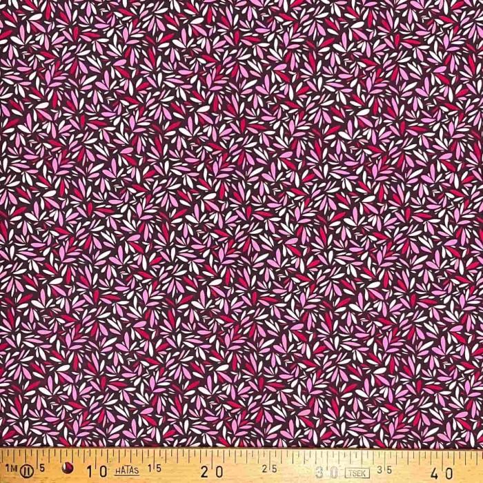 Tissu viscose Pétales pink violet rose