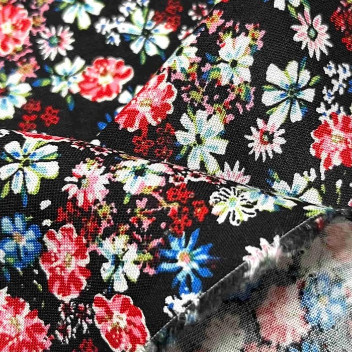 Tissu viscose Petunia noir