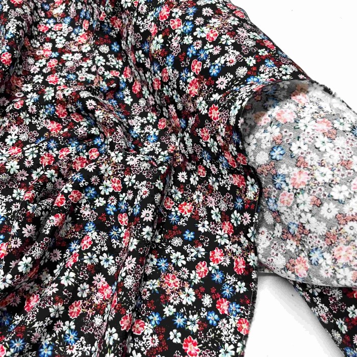 Tissu viscose Petunia noir