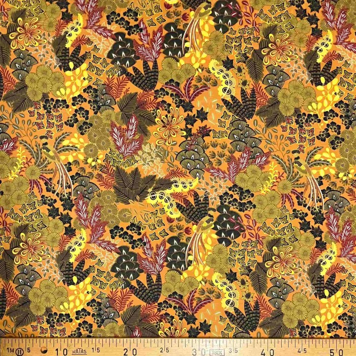 Tissu viscose Paradis gold