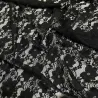 Tissu polyester dentelle fleurs noir Tissu polyester dentelle fleurs noir