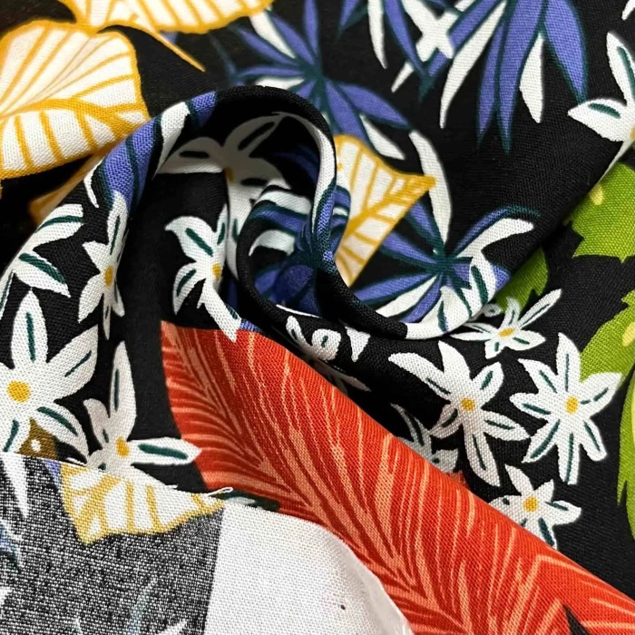 Tissu viscose Nolwen noir Tissu viscose Nolwen noir