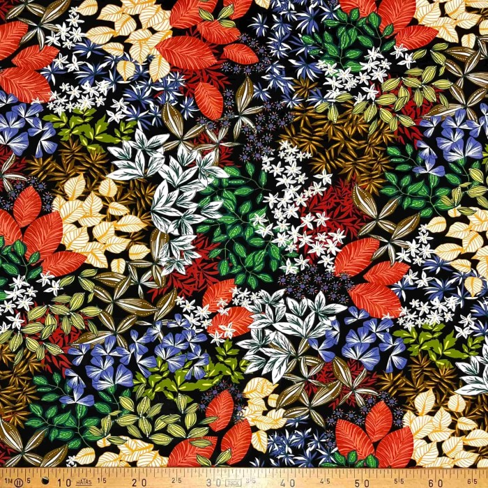 Tissu viscose Nolwen noir Tissu viscose Nolwen noir