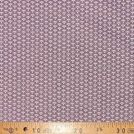 Tissu coton imprimé Saijo blanc violine Tissu coton imprimé Saijo blanc violine