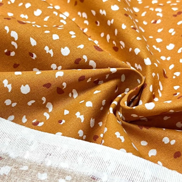 Tissu coton imprimé Jikeo moutarde Tissu coton imprimé Jikeo moutarde
