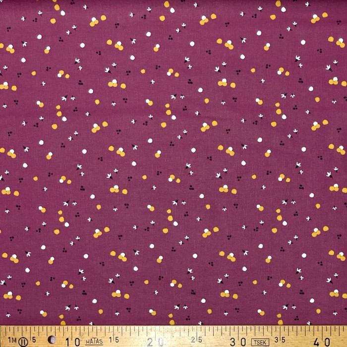 Tissu coton imprimé Nozbi violet Tissu coton imprimé Nozbi violet