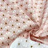 Tissu coton imprimé Yazo rose blanc Tissu coton imprimé Yazo rose blanc