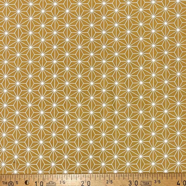 Tissu coton imprimé Casual ocre Tissu coton imprimé Casual ocre